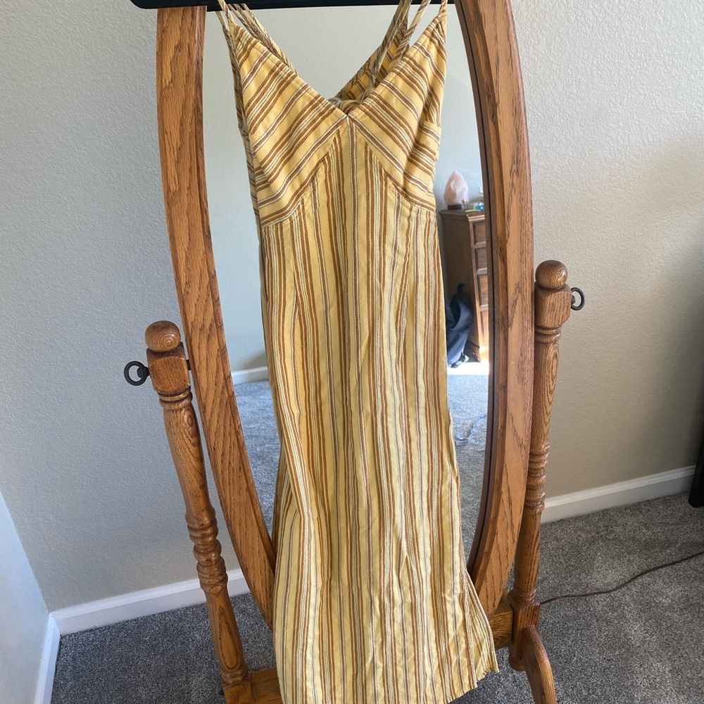 Yellow Strapless Dress